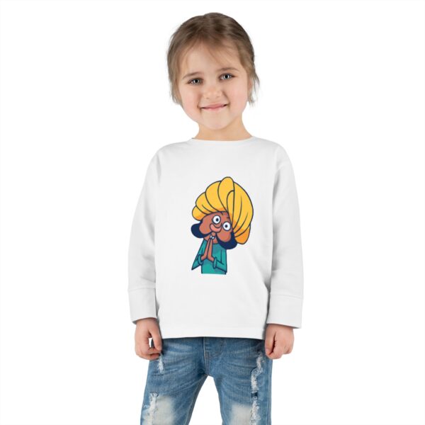 Whimsical Toddler Long Sleeve Tee with Fun Character Design - Image 4