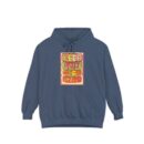 Vibrant Unisex Garment-Dyed Hoodie - Keep Calm & Be Happy