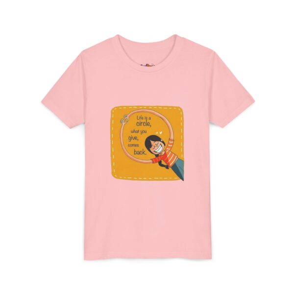 Life is a Circle Youth Short Sleeve Tee, Kids Graphic Tee, Fun Summer Shirt - Image 19