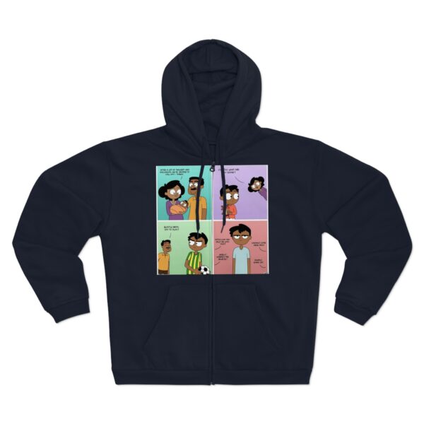 Fun Graphic Zip-Up Hoodie for Unisex - Image 2