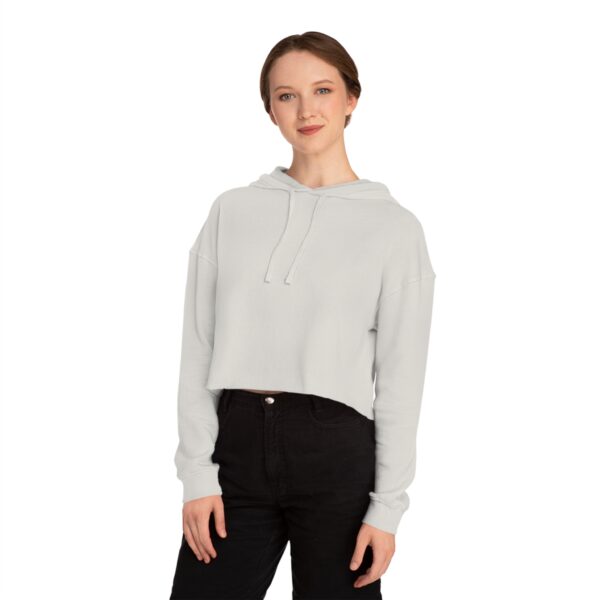 Whimsical Cat-Themed Women’s Cropped Hooded Sweatshirt - Image 6