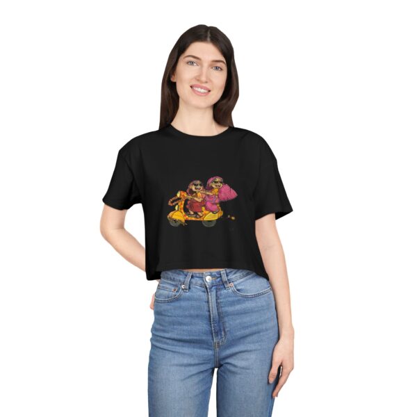 Happy Vibes Women's Crop Tee - Image 6