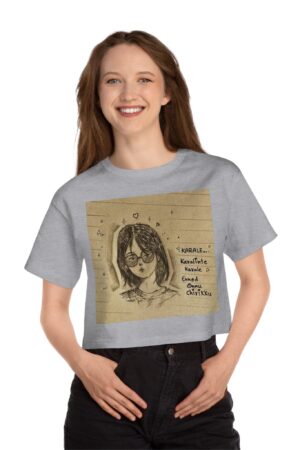 Vintage-Inspired Cropped T-Shirt, Artistic Graphic Tee