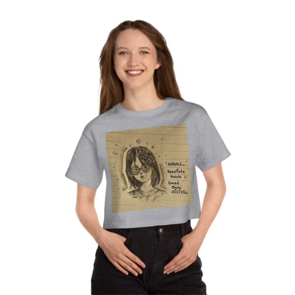 Vintage-Inspired Cropped T-Shirt, Artistic Graphic Tee