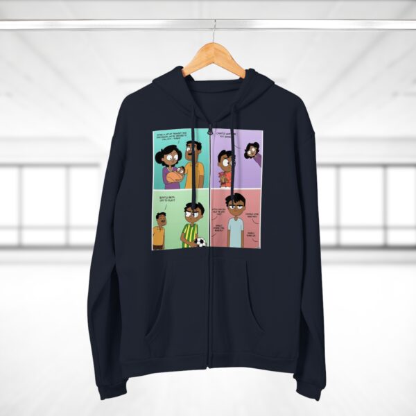 Fun Graphic Zip-Up Hoodie for Unisex - Image 3