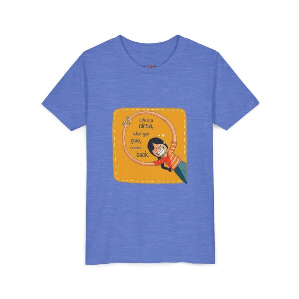 Life is a Circle Youth Short Sleeve Tee, Kids Graphic Tee, Fun Summer Shirt - Image 11