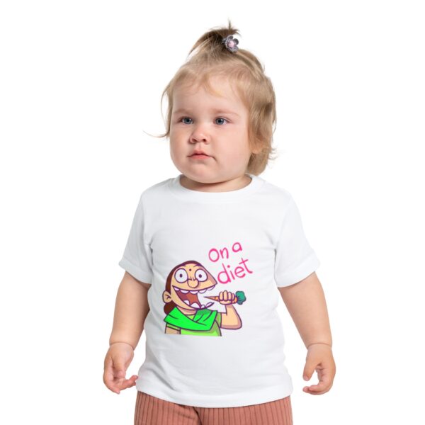 Whimsical Baby T-Shirt: "On a Diet" Graphic Tee - Image 4