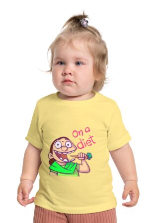 Whimsical Baby T-Shirt: "On a Diet" Graphic Tee