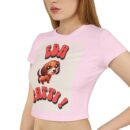Cute Dog Graphic Women's Baby Tee, Casual Wear, Pet Lovers Gift