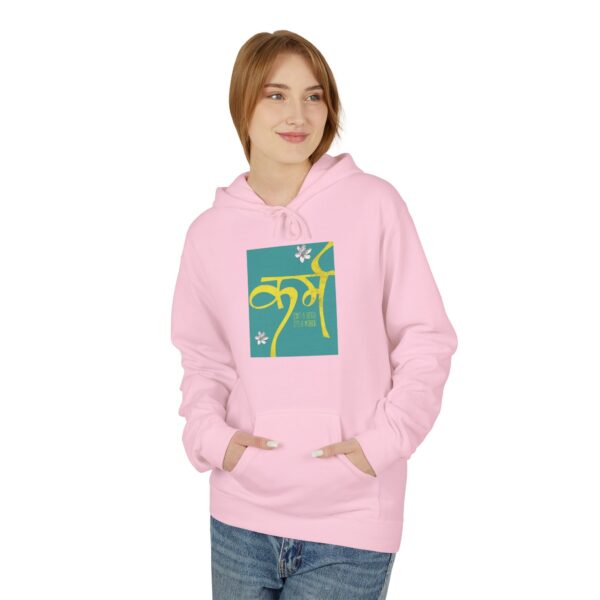 Vibrant Fleece Hoodie with Inspirational Design, Cozy Layer for Every Season