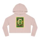 Vintage-Inspired Women's Cropped Hooded Sweatshirt, Casual Outfit