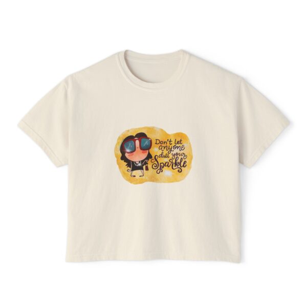 Women's Boxy Tee - “Don’t Let Anyone Dull Your Sparkle” - Image 2