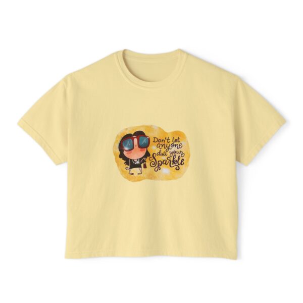Women's Boxy Tee - “Don’t Let Anyone Dull Your Sparkle” - Image 3