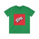 Stylish V-Neck Tee with Modern Graphic Design