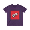 Stylish V-Neck Tee with Modern Graphic Design