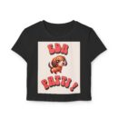 Cute Dog Graphic Women's Baby Tee, Casual Wear, Pet Lovers Gift