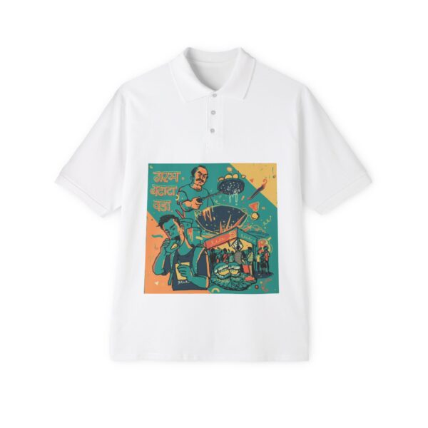 Cultural Graphic Polo Shirt, Unique Men's Polo - Image 4