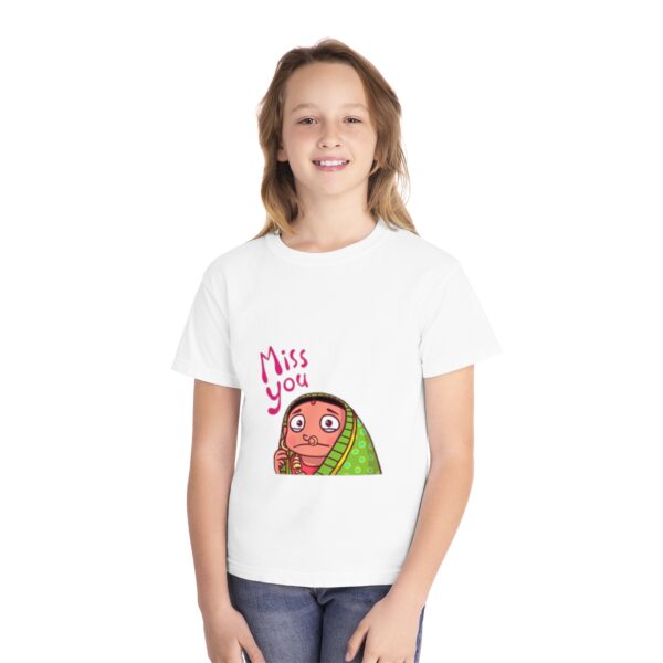 Cute 'Miss You' Youth Midweight Tee, Kids T-Shirt for Thoughtful Gifts - Image 4