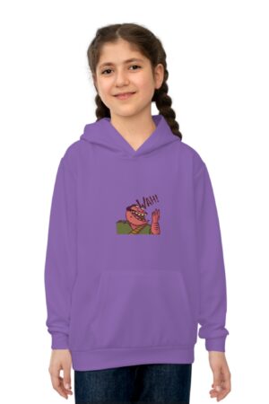 Whimsical Kids Hoodie, Cute Purple Hoodie for Children