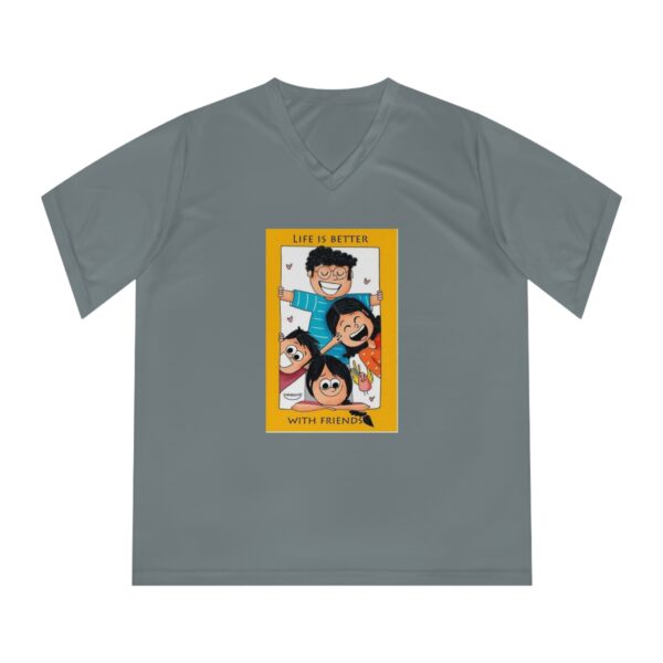 Life is Better with Friends V-Neck Tee, Fun Women's T-Shirt - Image 7
