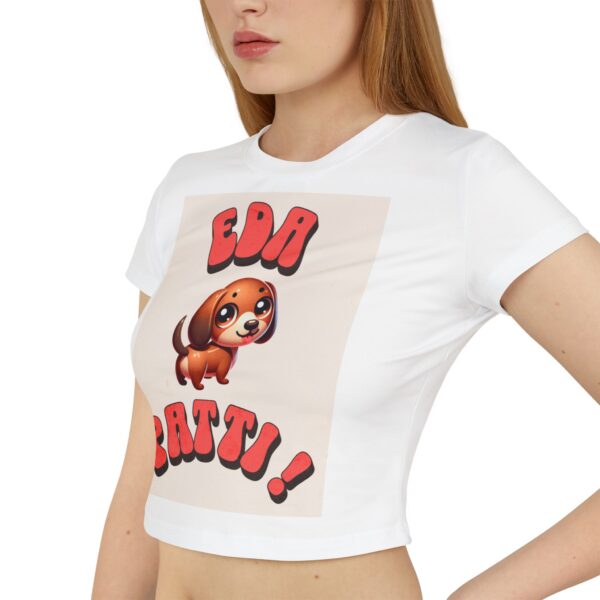 Cute Dog Graphic Women's Baby Tee, Casual Wear, Pet Lovers Gift - Image 6