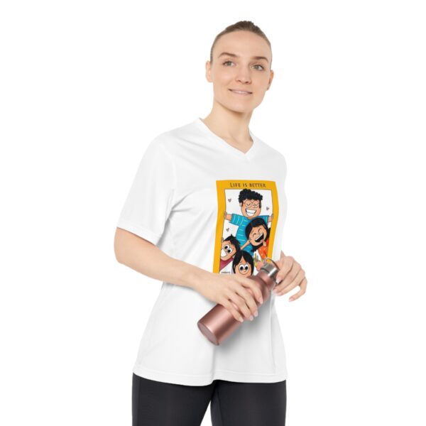 Life is Better with Friends V-Neck Tee, Fun Women's T-Shirt - Image 6