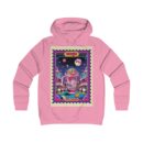 Vibrant Girlie College Hoodie, Cozy Casual Wear, Gifts for Her