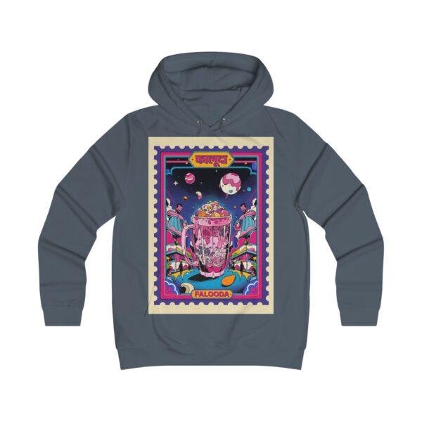 Vibrant Girlie College Hoodie, Cozy Casual Wear, Gifts for Her