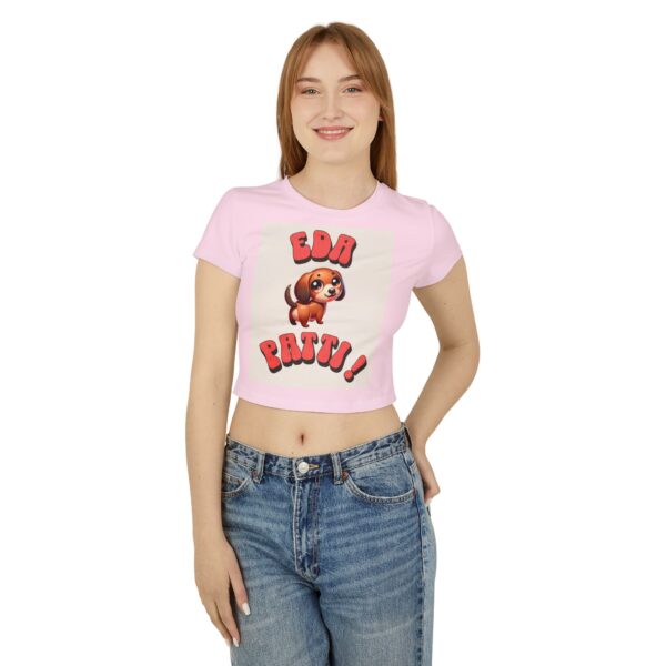 Cute Dog Graphic Women's Baby Tee, Casual Wear, Pet Lovers Gift - Image 11