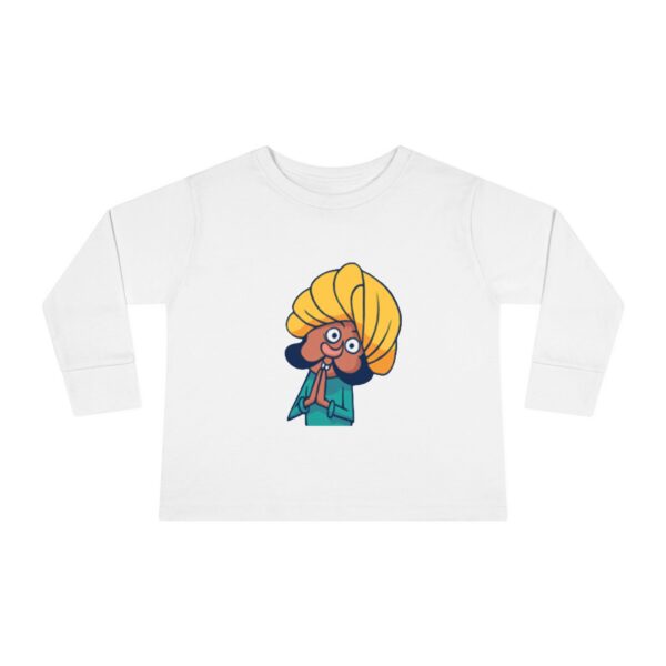 Whimsical Toddler Long Sleeve Tee with Fun Character Design - Image 3