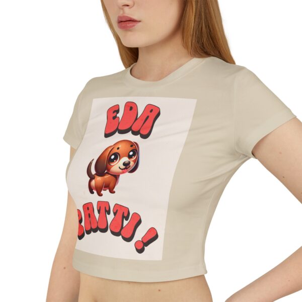 Cute Dog Graphic Women's Baby Tee, Casual Wear, Pet Lovers Gift - Image 3