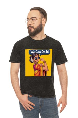 Empowering Mineral Wash T-Shirt | We Can Do It! Tee for Women