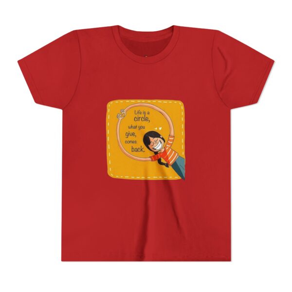 Life is a Circle Youth Short Sleeve Tee, Kids Graphic Tee, Fun Summer Shirt - Image 21