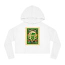 Vintage-Inspired Women's Cropped Hooded Sweatshirt, Casual Outfit