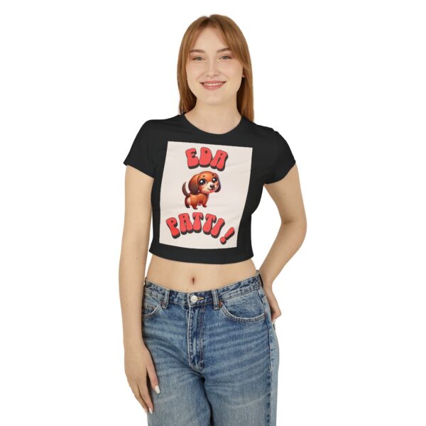 Cute Dog Graphic Women's Baby Tee, Casual Wear, Pet Lovers Gift - Image 8