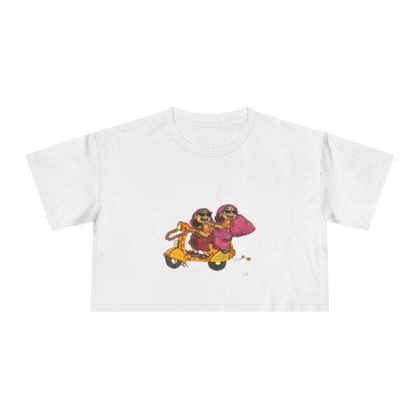 Happy Vibes Women's Crop Tee - Image 3