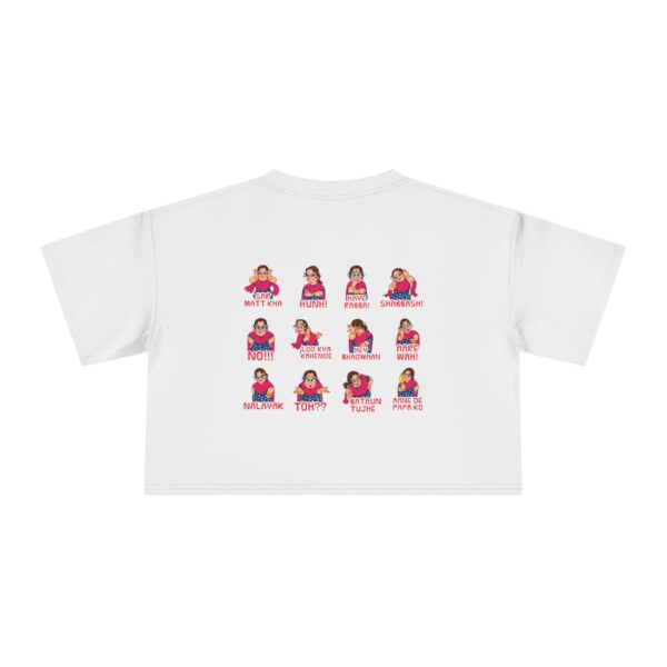 Fun and Expressive Women's Crop Tee with Playful Graphics - Image 3